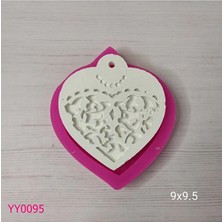 YOYOMOLD YY0095 Delikli Desenli Kalp Silikon Kalıp