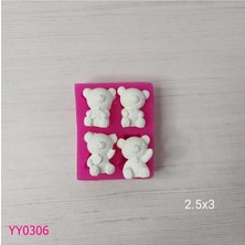 YOYOMOLD YY0306 Dörtlü Ayıcık Silikon Kalıp