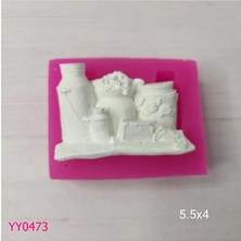 Yoyomold YY0473 Kavanoz Süt Şişesi Çiçek Silikon Kalıp