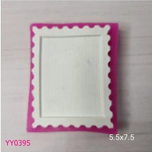 YOYOMOLD YY0395 Kenarı Oymalı Dikdörtgen Çerçeve Silikon Kalıp