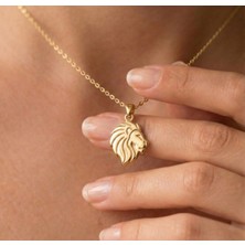 Ashak Accessories Kadın 925 Ayar Gümüş Zincirli Aslan Kolye