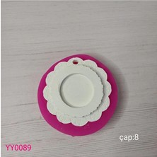 YOYOMOLD YY0089 Çiçek Desenli Yuvarlak Çerçeve Silikon Kalıp