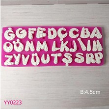 YOYOMOLD YY0223 Büyük Harf Kalp ve Çiçek Desenli Silikon Kalıp