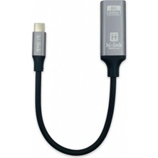 Zeyar Teknoloji Hi-Link 8k 60Hz Usb-C To HDMI Çevirici - Macbook, iPad ve Windows Uyumlu