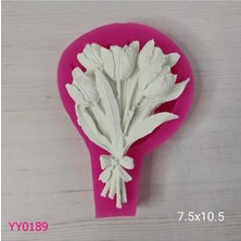 YOYOMOLD YY0189 Lale Uzun Yapraklı Fiyonklu Silikon Kalıp