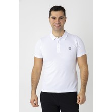 Crozwise Waffle Polo Yaka Tişört 7150-08 Beyaz