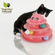 Together Petonik 3 Katlı Kedi Oyuncağı Pembe Renkli