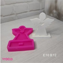 YOYOMOLD YY0010 Ortası Kalpli Melek, Tabanlıklı Silikon Kalıp