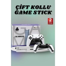 Datatek Çift Oyun Kollu 4K Hd Ekran Nostaljik 20.000 Oyunlu Beyaz Game Stick