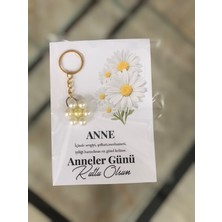 Masalsı Concept 5 Adet Anneler Günü Hediyesi Anneye Hediye Baskılı Anahtarlık Kartlı Jelatinli