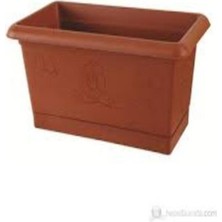 Abnturk Özgen Plastik Balkon Saksı 2 No 5,5lt 27X17X15H cm Kaliteli Kullanışlı Saksı