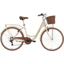 Bisan Sorrento S Şehir Bisikleti 26 Jant 1x7 Vites Krem/gold 44CM Kadro