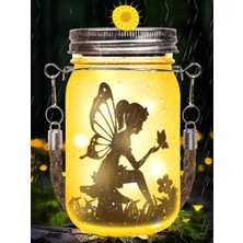 Blue Apple Güneş Enerjili Dekoratif LED Fener / Askılı Bahçe Feneri / Bahçe Dekorasyon Feneri / BA-SL28 (Açık Sarı)