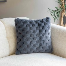 MYBEDESTEN Kırlent - Peluş - Hasır Desenli