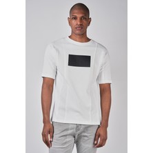 Ex-pent Kısa Kollu Beyaz Renkli Düz Kesim, Baskılı T-Shirt
