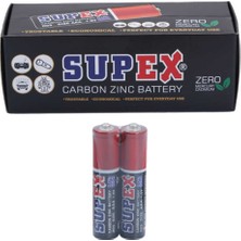 Zeyar Teknoloji Supex Aaa R06 Çinko Karbon 1.5V Kumanda Pili (12 Adet)