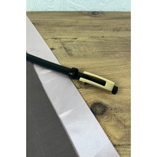 Paşala Leather Hakiki Deri Kadın Kemer Siyah Gold U Tokalı 2 cm Genişlik Dikişli Bombeli Elbise Uyumlu