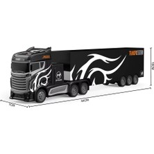 Farbu Oyuncak Uzaktan Kumandalı 2.4ghz 1/16 Ölçülü Nakliye Tırı Işıklı, Sesli 7 Trafik Parçalı Oyuncak Araba Seti