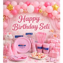 12 Kişilik Karışık Doğum Günü Parti Seti – Pembe & Mavi Full Parti Paketi