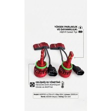 Fortico Vr Pro H11 Speedultra Güçlü 80W 25000LM LED Xenon Far Ampulü Şimşek Etkili Profesyonel Serisi Canbus Uyumlu