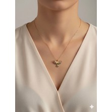 Belirtilmemiş Anka Kuşu Kolye, Kadın Çelik Kolye, Zirkon Taş, Zümrüdü Anka