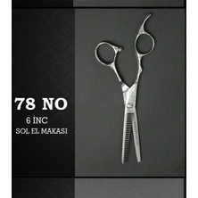 Nagasaki Profesyonel 78 Numara Sol El Saç Kesme Makası 6 İnç Dayanıklı Malzeme ile Kesim