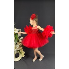 Masal Kolları Ponpon Elbise