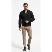 Plus Scorpion Slim Fit Fitilli Dokulu Erkek Fermuarlı Mont Ceket Günlük Şık Kombin