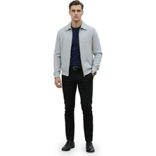 Plus Scorpion Slim Fit Fitilli Dokulu Erkek Fermuarlı Mont Ceket Günlük Şık Kombin