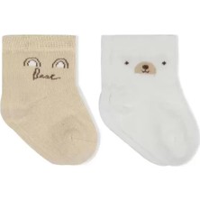 Gray Line Gry Penye Soket Çorap 2li 10142 Bej Ekru Nel1