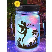 Blue Apple Güneş Enerjili Dekoratif LED Fener / Askılı Bahçe Feneri / Bahçe Dekorasyon Feneri / BA-SL27 (Kristal Renkli)