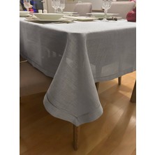 Zeren Home Piko Sarma Detaylı Masa Örtüsü - Runner Takım Simli Gümüş (Kutulu)