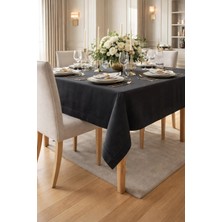 Zeren Home Piko Sarma Detaylı Masa Örtüsü - Runner Takım Siyah (Kutulu)