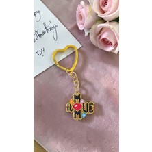 Seard Miyuki Boncuk El Yapımı I Love Mom Anahtarlık/çanta Süsü  Anneler Günü