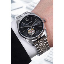 Quantum Otomatik Safir Cam Çelik Kasa Şeffaf Kadran Japon Mekanizma Erkek Kol Saati 10 Atm QMG1207