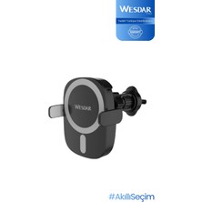 Wesdar WX210 Kablosuz Şarjlı Araç Içi Telefon Tutucu 15W Siyah
