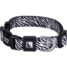 BloominBag Swissplus Urban Paws Zebra Noir Recycled Köpek Tasması - 15 mm
