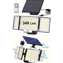 Blue Apple 348 Ledli, Güneş Enerjili, Hareket Sensörlü, 3 Taraflı Aydınlatma / BA-SL30