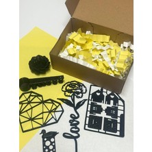 Muray Tekno 6 Parça Dekoratif Hediye Seti–love Çiçek,kahve Kaşığı,origami Kalp,yüzük Kutusu,kitap Ayracı,ev Kiti