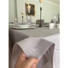 Zeren Home Piko Sarma Detaylı Masa Örtüsü - Runner Takım Gri (Kutulu)