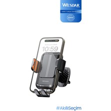 Wesdar K-503C Manyetik Araç Içi Telefon Tutucu 360° Döndürülebilir Siyah