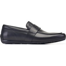 Nevzat Onay Siyah Bağcıksız Yazlık Erkek Ayakkabı