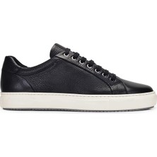 Nevzat Onay Hakiki Deri Siyah Erkek Sneaker Ayakkabı