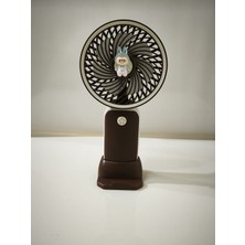 Arell Teknoloji Şarjlı Mini El Fanı ve Masaüstü Fanı, Yüksek Hızlı Vantilatör, Güçlü Pervaneli Fan 2 Kademeli