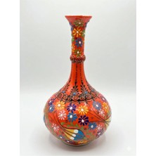  genel gözyaşı çini vazo kabartma desen çini el ışlemesi 32 cm