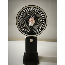 Arell Teknoloji Şarjlı Mini El Fanı ve Masaüstü Fanı, Yüksek Hızlı Vantilatör, Güçlü Pervaneli Fan 2 Kademeli