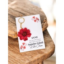 Masalsı Concept Anneler Günü Hediyesi 20 Adet Anneye Hediye Baskılı Anahtarlık Kartlı Jelatinli