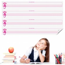 Dumles® Kılavuz Çizgili Akıllı Kağıt Yazı Tahtası Duvarda Iz Bırakmaz Statik Yeni Müfredata Uygun 100X56CM