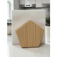 PostOtto Design Studio Modern Ahşap Peçetelik - Minimalist Mutfak ve Masa Aksesuarı - Dekoratif Peçete Tutucu