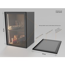 Sumua Store Alüminyum Çerçeveli Cam Dolap Kapağı – 72CM x 55CM Modern Mutfak & Vitrin Kapak Paneli